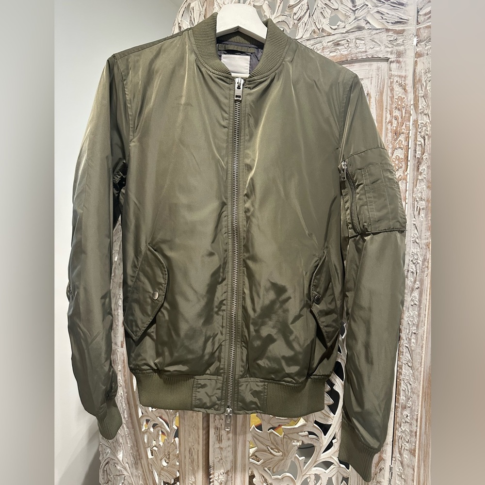 Olive Green Bomber Jacket